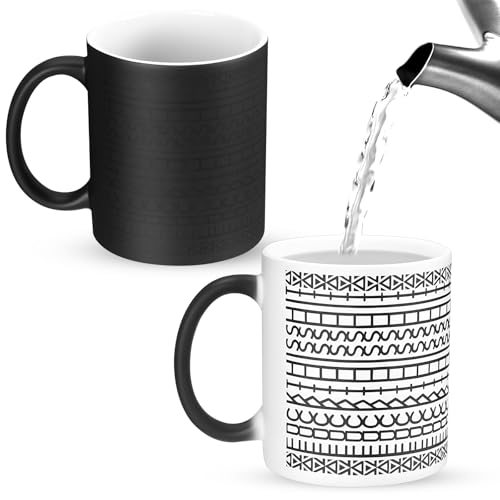 Vesici Heat Change Coffee Mug Hidden Message Ceramic Coffee Mug Gag Gift Funny Cup for Halloween...