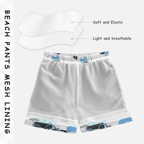 OREZI Boys Swim Trunk Blue Puppy Pattern Bathing Suit Swim Shorts for Toddler Kids Teens4