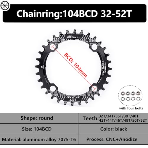 DFNWSSS MTB Crankset 170mm