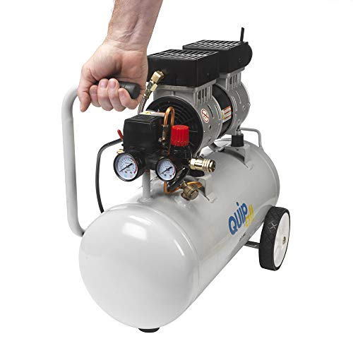 Quipall 6-1-SIL 1 HP 6.3 Gallon Oil-Free Wheelbarrow Air Compressor