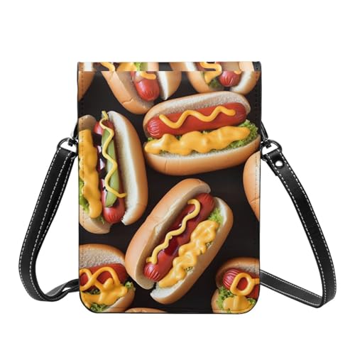 Cell Phone Purse Fun Food Hot Dogs Crossbody Bags Waterproof Cell Phone Bag Shoulder Handbag for Women2