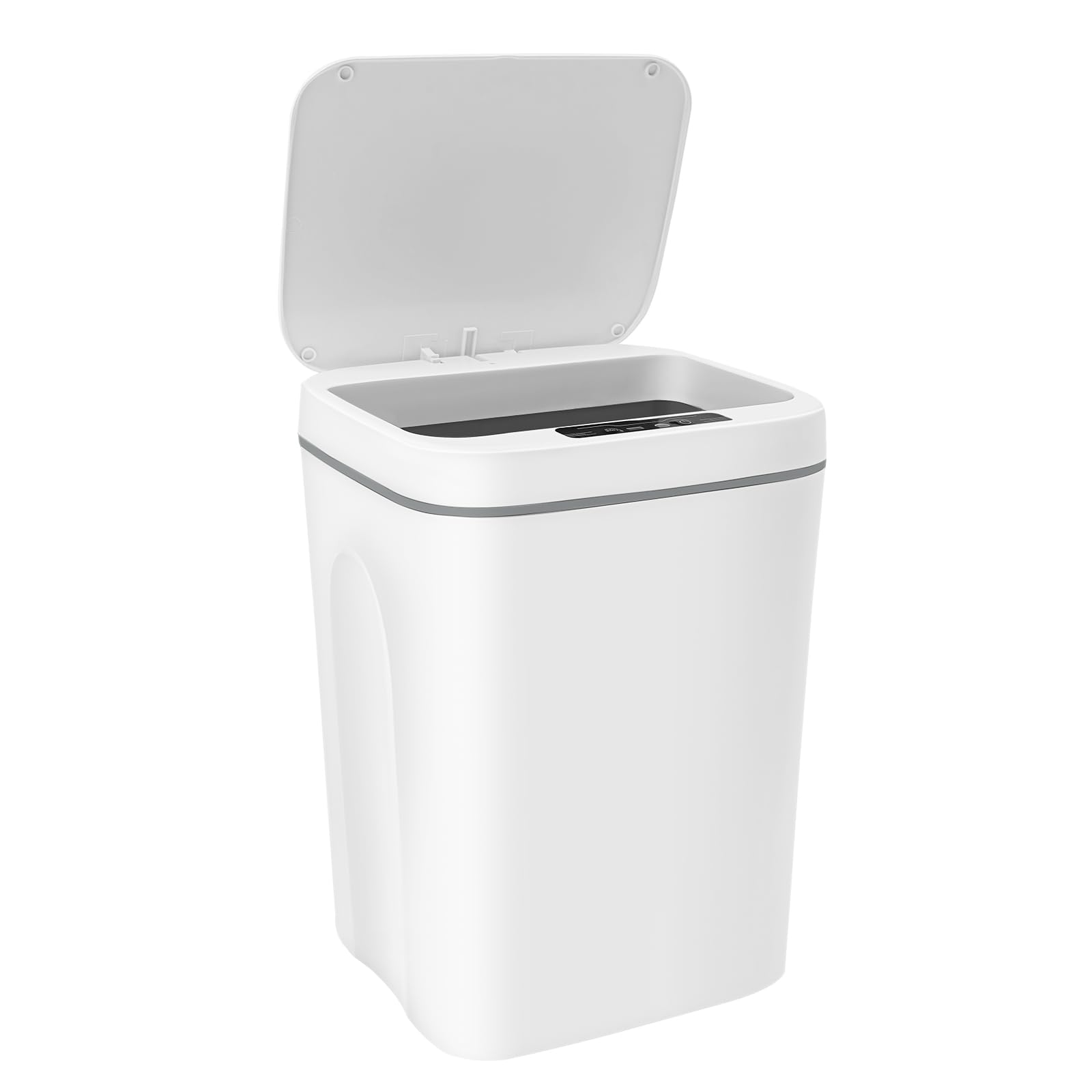 Esyogen 16L Automatische Sensor Olie Emmer, Slimme Sensor Afvalemmer, Rechthoekig, Wit, Kantoor Keuken Afvalbak, Normaal Open, Inductieve Dual Mode