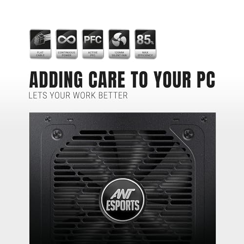 Image of Ant Esports RX550 550 Watt 80 Plus Bronze Certified Power Supply /PSU for PC with Smooth & Silent 120mm Fan