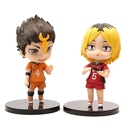 Zaroter Set Of 6 Pieces Haikyu!! Volleyball Shoyo Hinata Tobio Kageyama Kenma Kozume Collection Anime Action Figure Set #TOP2