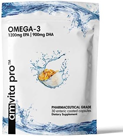 Omega 3 Fish Oil - Enteric Coated, 1200mg EPA + 900mg DHA, Pharmaceutical Grade, Burpless, 30 Counts - Sample Pack