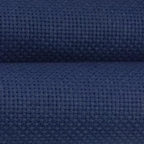 Image of KCS 59 inch x one Yard (93cmx149cm) 18 Count Cotton Aida Cloth Cross Stitch Fabric (Navy Blue)