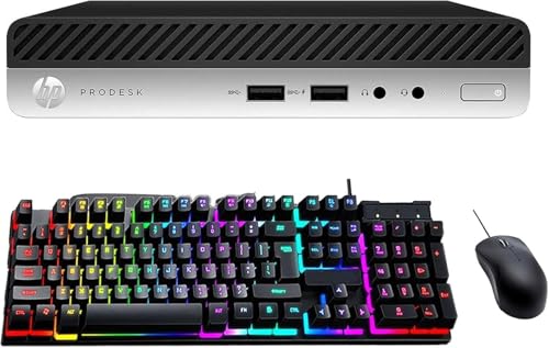 HP ProDesk 405 G4 Desktop Mini PC, AMD Ryzen 5 2400G 3.6GHz, 16GB DDR4 RAM, 256GB SSD, Keyboard, Mouse, Windows 11 Pro(Renewed)