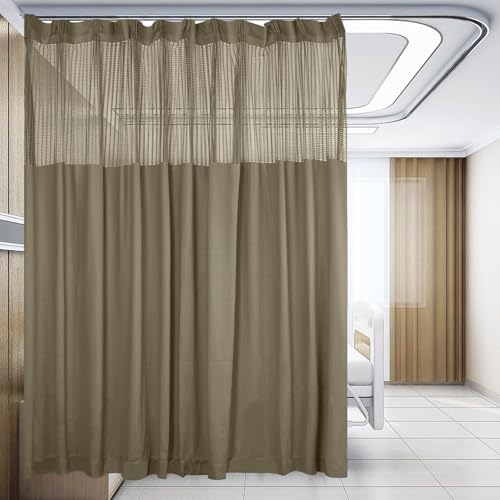 Fllwow Hospital Curtain with Flat Hooks Room Divider for Hospital Medical Clinic SPA Lab Cubicle Curtain Divider Privacy Screen108x96