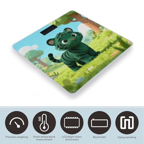 Báscula digital de baño con pantalla LCD y base antideslizante miniatura 3