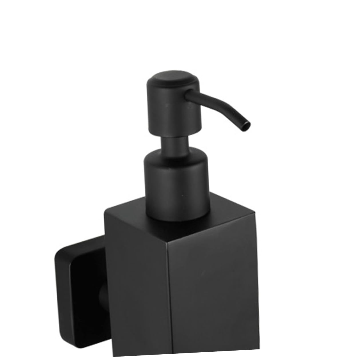 Dispenser Sapone da Parete Acciaio Inox 304 200ml Nero | Pompa Manuale, Ricaricabile, Forma Quadrata, per Sapone Liquido e Lozione, Installazione a Muro