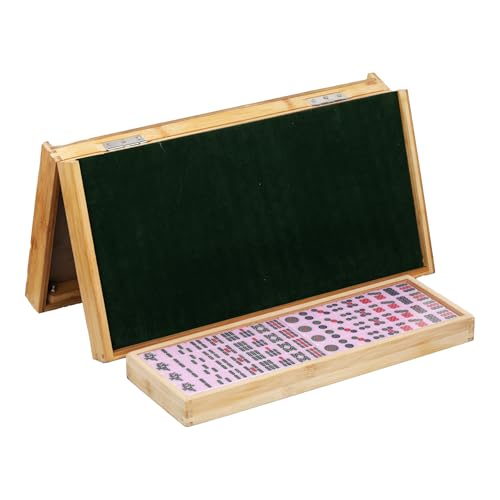 Chinese Mahjong Set 144 Sheets Aqua Pink con Mesa Plegable miniatura 6