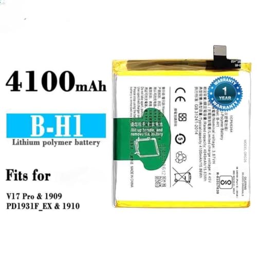 Image of Original B-H1 Battery for Vivo V17 Pro 1909, PD1931F EX, 1910 Battery with 1 Year Warranty**** (SEP031)