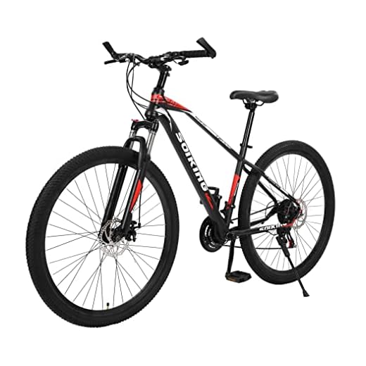Road Bike 21 Speed 29 inch Mountain Bike High Carbon Steel with Seat, Front Suspension Disc Brake Outdoor Bikes for Men Women Adult Bike (Orange-6, One Size)