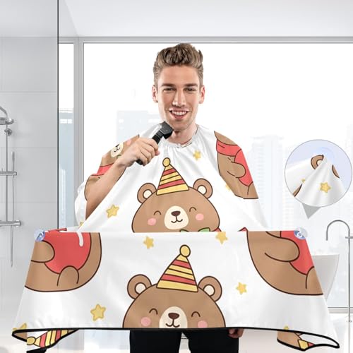 Capa de barbero impermeable para hombres Kigai Cute Bear miniatura 6