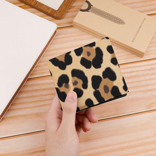 Portable Slim Credit Card Holder for Men Women, Small Card Protector Organizer Case Wild Animal Cheetah Leopard Print Compact Wallet4