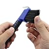 2 Pcs Horse Hoof Pick Brush with Soft Touch Rubber Handle Portable Hoofpick, Blue & Orange