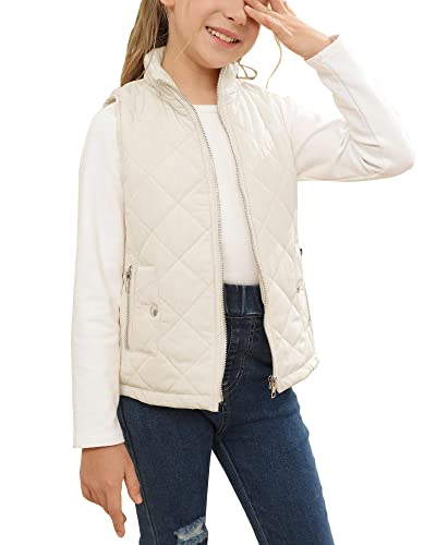 Fisace Girls Lightweight Puffer Vest Stand Collar Zip Quilted Sleeveless Gilet With Pocket thumb #1