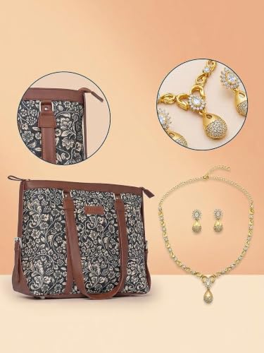 Image of Stylish Tote Bags for Office Use | Laptop Bag 15.6 inch | Purse for Women | Vegan Leather Handbag | Daily & Travel Use |