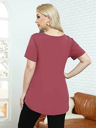 Image of BELAROI Women Plus Size Tops V-Neck Tunics Shirts