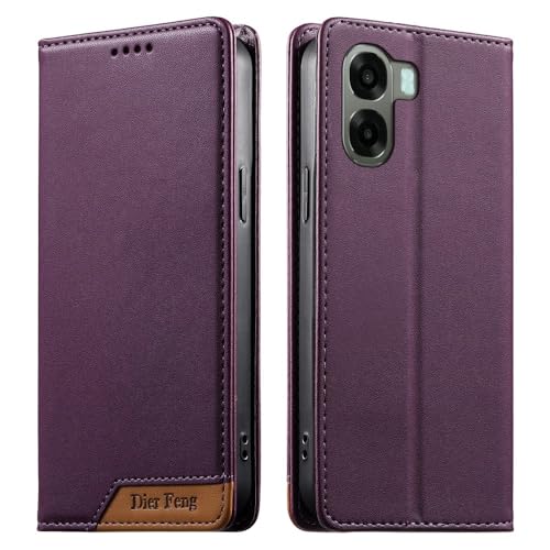 Étui de protection OPPO A78 5G violet, évitez les rayures avec ce portefeuille