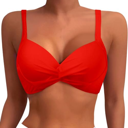 Bikini de cobertura completa con aros para mujer, brasier con relleno para 2025, brasier de natación con copas acolchadas, 23, S