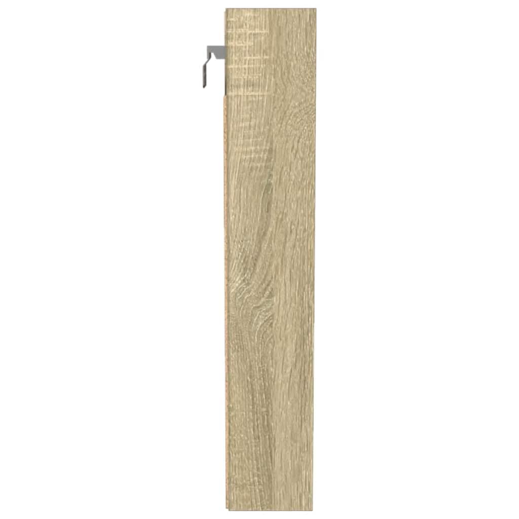 Mobile Vetrina Pensile Rovere Sonoma 100x8,5x50 cm Legno