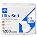 Medline Ultrasoft Dry Baby Wipes, Gentle Disposable Cleansing Cloths, 1,200 Count, Dry Wipe Size is 7 x 13 inches, Great for Sensitive Skin and can be used as Baby Washcloths, Incontinence Wipes, Makeup Wipes