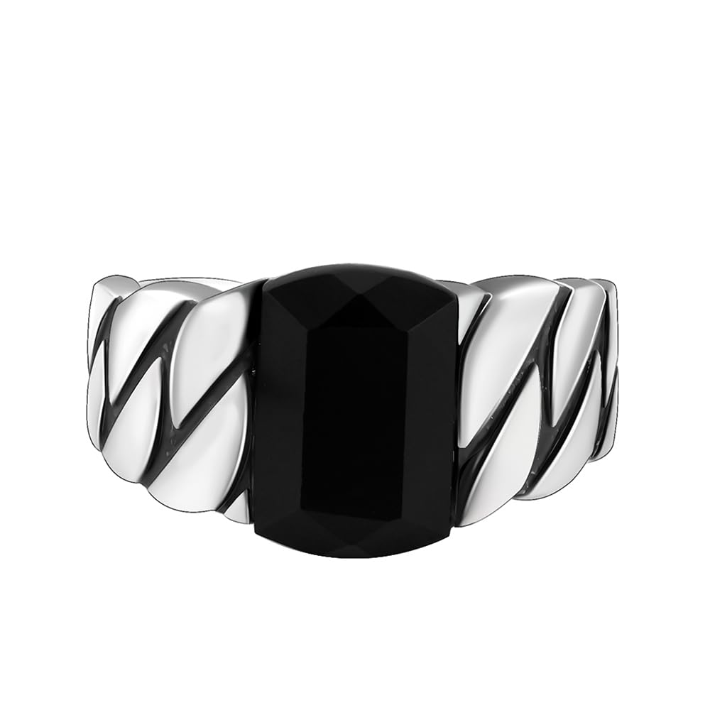 925 Silver Black Rhodium Impeccable Ring For Him, Fixed Size| Gifts for Men & Boys | With Certificate of Authenticity and 925 Stamp | 6 Months Warranty-image-49