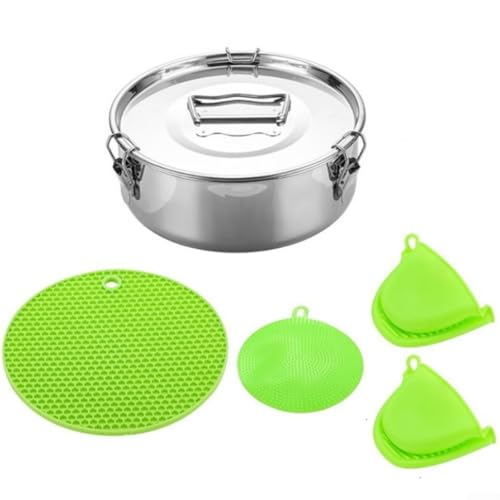 Olla de vapor de acero inoxidable premium con accesorios de silicona para cocinar y hornear necesidades