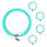Lebrudos 5Pcs 3 Meter Multi-Mode Fiber Optic Patch Cord LC UPC to LC UPC Duplex, Fiber Cable Jumper OM3 50/125μm, 850nm/1300nm LSZH 3.0mm