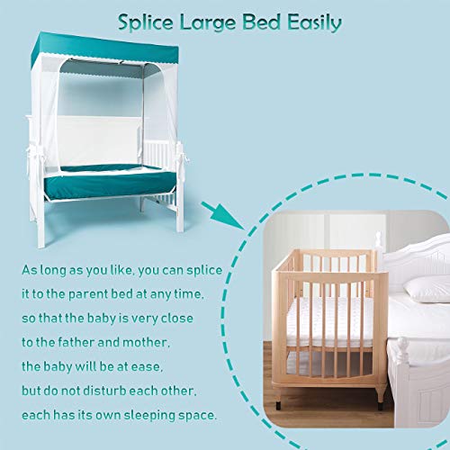 Yetrini Crib Safety Tent,See Through Mesh Crib Netting Mosquito Nets Sturdy Crib Cover To Keep Toddler From Climbing Out ,To Keep Cats Out,To Keep Baby In-Gray #TOP4