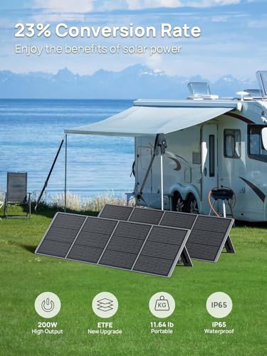 Image of AFERIY Solar Generator P210 with 200W Solar Panel 2400W Portable Power Station 2048Wh | AC Output with 120V,2400W,Solar Generator for Home Use,Outdoor Camping,Power Outage, Camping,Emergencies