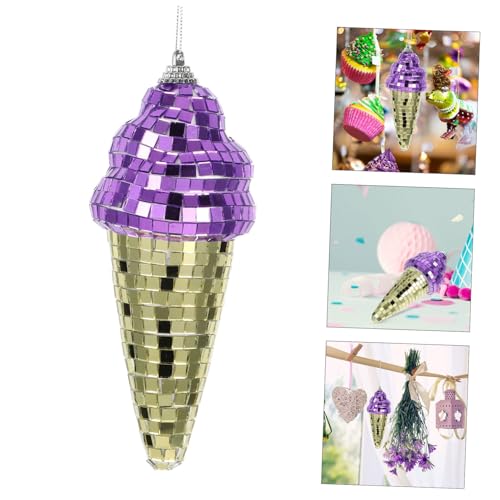 Adorno colgante de disco con forma de helado para decoración de bodas, festivales y cumpleaños miniatura 2