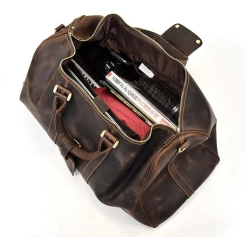Leather Duffle Bag – Durable Travel & Gym Bag for Men & Women, Stylish Weekend Bag with Multiple Compartments2