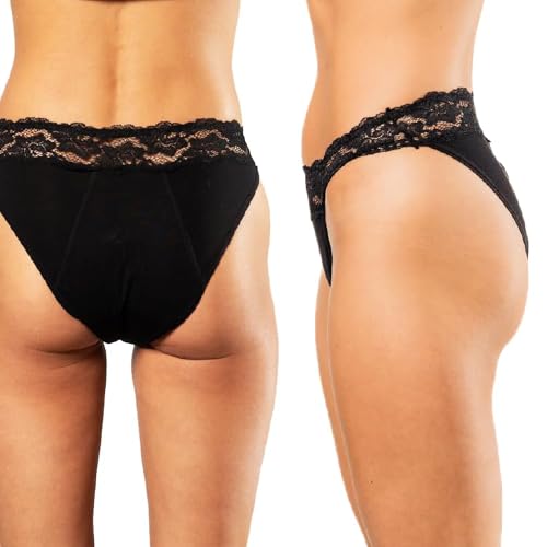 Bambody Absorbent Bikini, Period Panties for Women - Lace Hip, Protective Underwear - Silky Smooth, Comfortable2