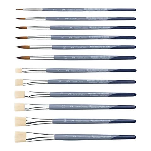 Faber-Castell Creative Studio Pinsel (rund & flach, Pinselset Komplett 12-teilig) Cover