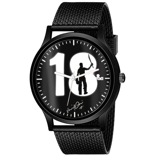 AROA Watch New Watch for Virat Kholi Jersey Number 18 Model : 977 Black Metal Type Analog Black Strap Watch Black Dial for Men Stylish Watch for Boys- (B0CGDY33NF) Amazon Price History, Amazon Price Tracker