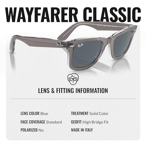 Image of Ray-Ban RB2140 ORIGINAL WAYFARER CLASSIC Square Shape Sunglasses for Men & Women with Official Eyewear Kit