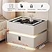 Smart Wireless Charging Nightstand with Password Lock, Modern Floating Night Stand, Smart LED Bedside Table with Storage Drawers for Bedroom Living Room (Color : White, Size : 15.7x15.7x18.9in)