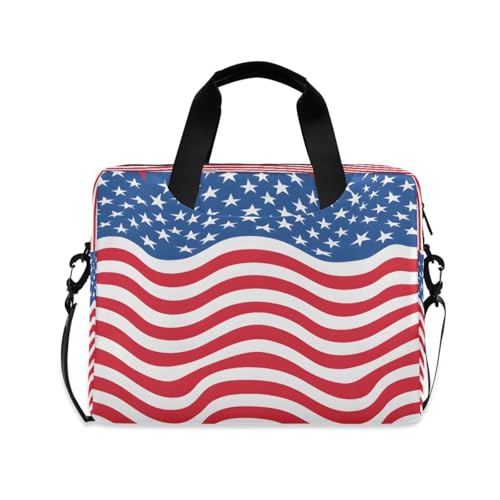Maletín para portátil con diseño bandera de USA miniatura 1