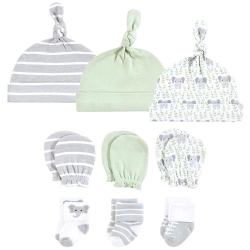 Image of Hudson Baby Unisex Baby Caps, Mittens and Socks Set