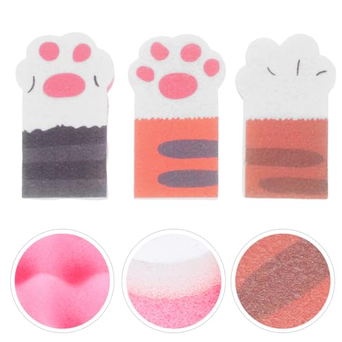 Image of Healeved Cat Claw Sponge Kitchen Cleaning Sponges Thickened Dishwashing Scrubber for Pots Bowls Cups 1.7X0.85X4.33 Inches Reusable Non-Woven Fabric