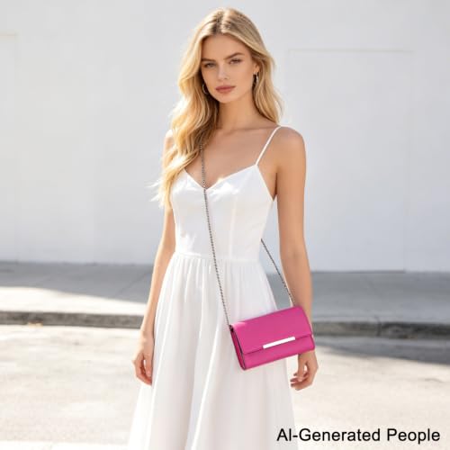 Image of AFKOMST Clutch Purses for Women Small Convertible Wristlet and Evening Bag | Vegan Leather, Fits 6.7-inch Phone /Passport, Versatile for Formal Events /Prom /Wedding /Cocktail /Night Out /Daily Use