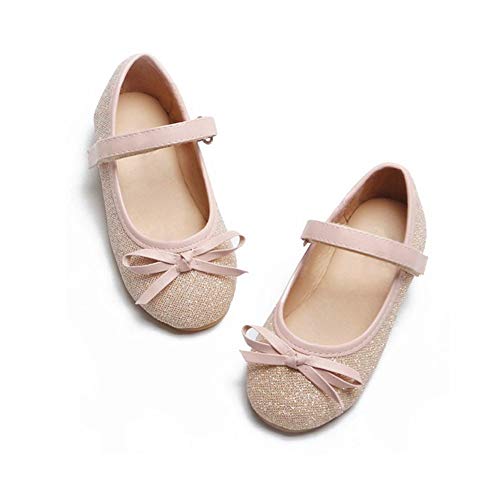 Flaryzone Toddler/Little Girls' Wedding Mary Jane Flats Front Bow Knot Dress Shoes (Pink,Toddler-Size 6) by Flaryzone - Used condition - US$21.21