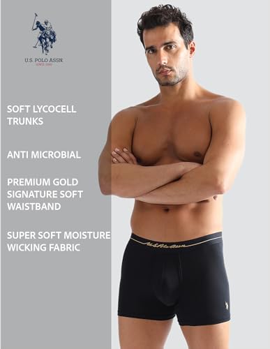 Image of U.S. Polo ASSN. Men PT004 4 Way Stretch Premium Lyocell Sustainable Underwear Trunks -Pack of 1