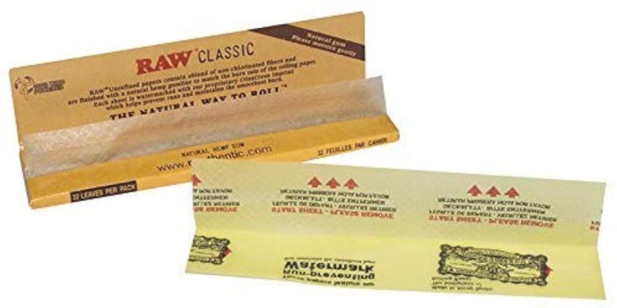 Natural Fiber Rolling Paper with RAW Filter Tips, Set