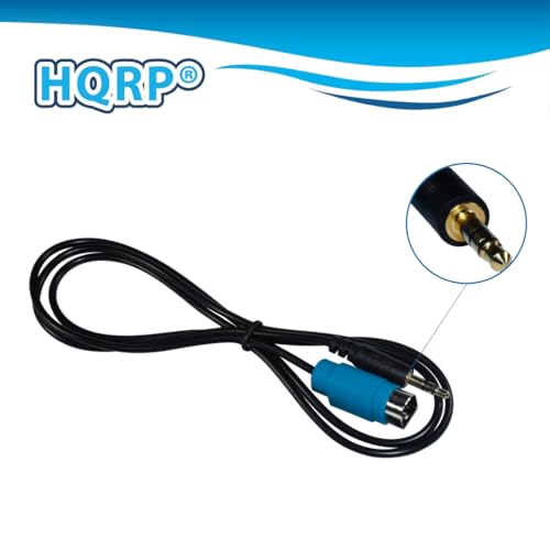 HQRP AUX Input Cable, Audio AUX Input Cable to Mini-Jack 3.5 ?? Adapter Compatible with Alpine iDA-X100 / iDA-X200 / iDA-X300