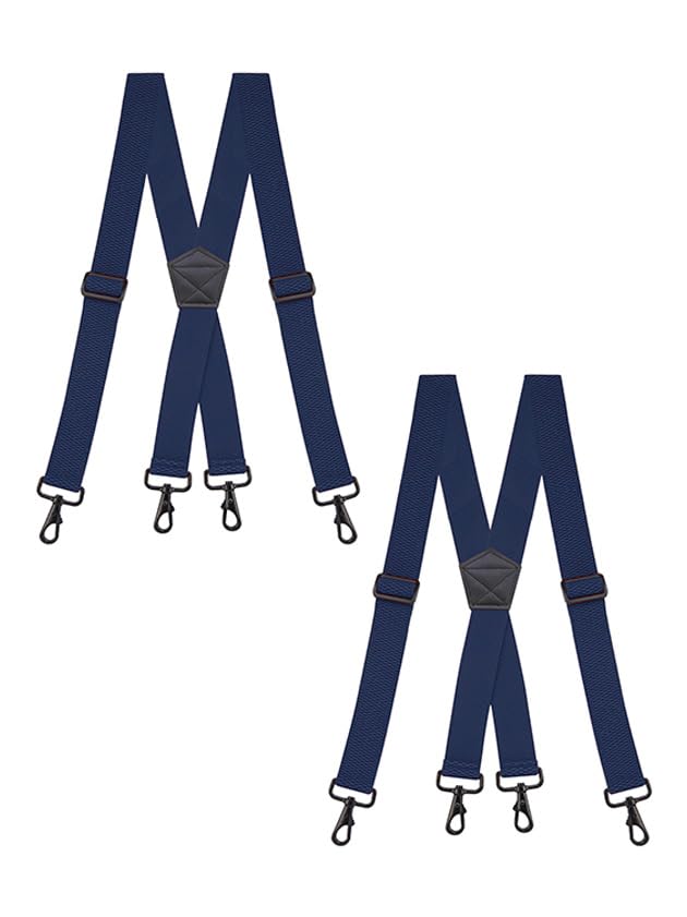 Buyless Fashion Heavy Duty 2 Pack Suspenders for Men - 48