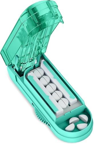 Image of DEPAD Pill Cutter Splitter for Small and Tiny Pills, Pill Splitter for Cutting Multiple Pills with Adjustable Bars & Hidden Blade, Safely Cuts Small or Large Tablets for Seniors & Pets