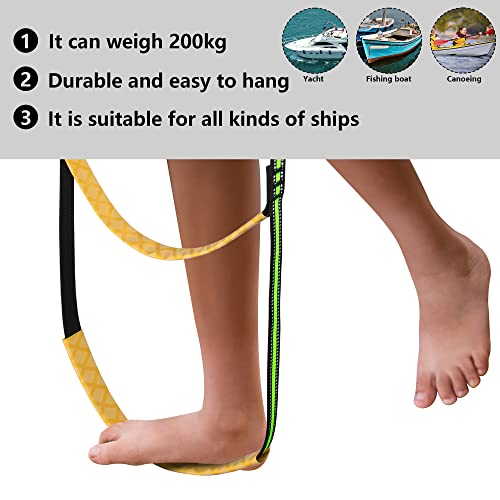 Boat Rope Ladder, Marine Rope Ladder, Assist Boarding Ladder, Swim Ladder For Inflatable Boat, Kayak, Motorboat, Canoeing, Portable Rope Ladder 10 Steps #TOP3